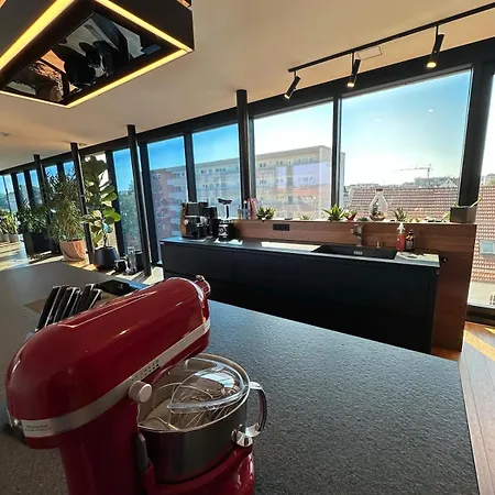 172 Qm Luxus Penthouse Stadtmitte, Sauna, Fitness Apartman Neu-Ulm